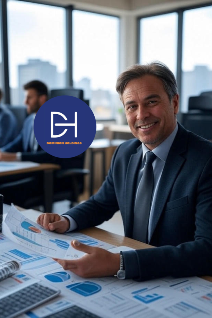  A professional man managing documents on psychometric  tests at dominion psych 